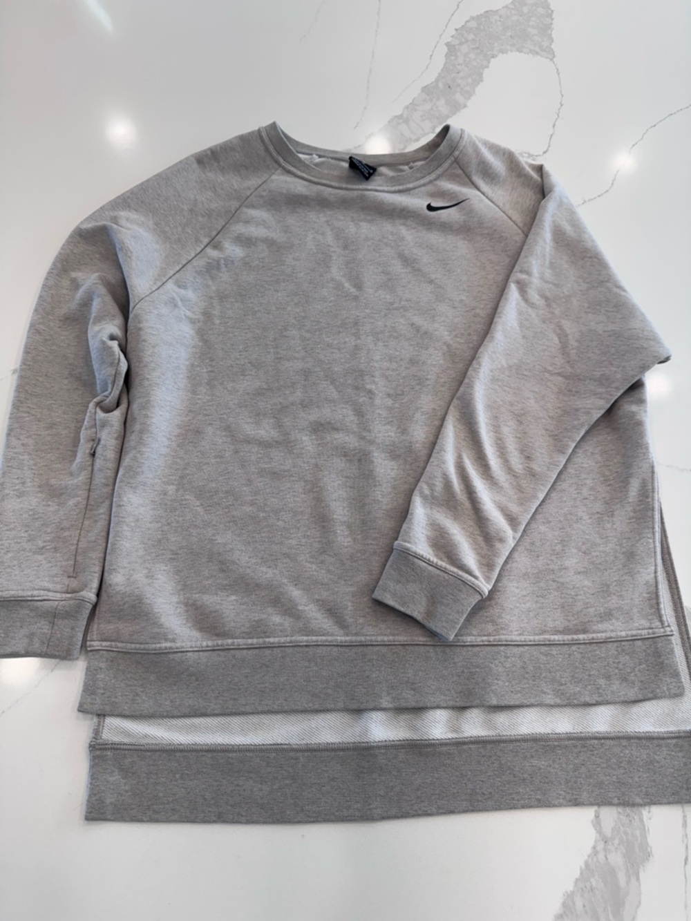 Nike women’s Heather grey side slit sweatshirt